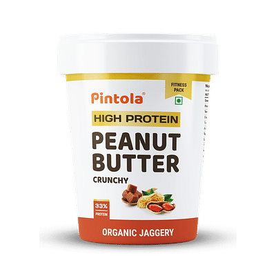 Pintola High Protein Peanut Butter Crunchy 510G With 33G Protein & 7G Fiber image