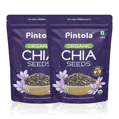 Pintola Organic Chia Seeds 250G (Pack Of 2), 100% Pure & Premium Qualtity image