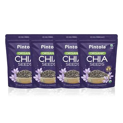 Pintola Organic Chia Seeds 250G (Pack Of 4), 100% Pure & Premium Qualtity image