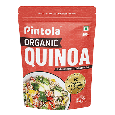 Pintola Organic Quinoa 500G, High In Protein, Fibre, Minerals, Cholesterol-Free, Gluten-Free Quinoa image