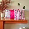 Playful Stitches Lux Pink Cushion Covers