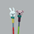 Plumtales Handcrafted Amigurumi Random Color Pencil Topper - 2 Bunny + 2 Bear Combo