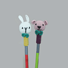 Plumtales Handcrafted Amigurumi Random Color Pencil Topper - 2 Bunny + 2 Bear Combo