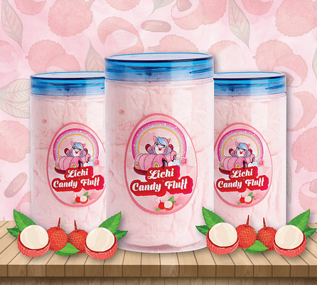 Popcorn & Company Cotton Candy/Buddhi ke baal/Candy Floss Lichi Flavour Pack of 3- 240g image