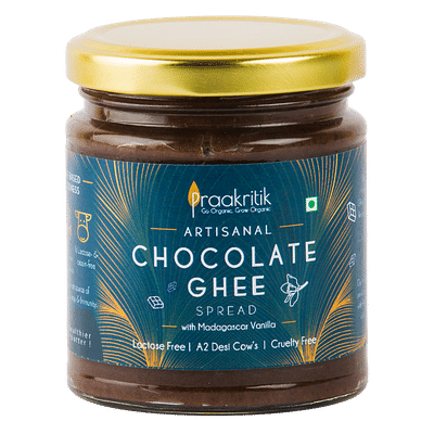 Praakritik Artisanal Chocolate Ghee Spread With Madagascar Vanilla 200 g image