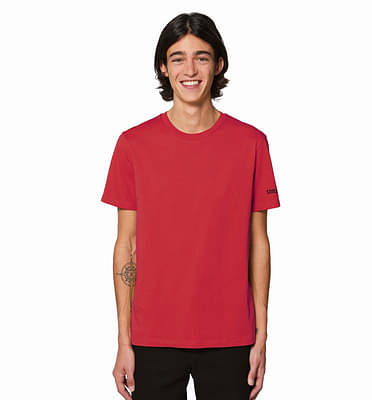 Premium Organic Cotton Chinese Red  Solid T-Shirt In Half Sleeve image
