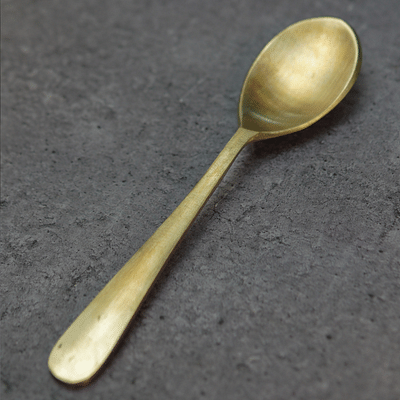 Pure 100 % Kansa Spoon - good for health ! 17cm 55g image