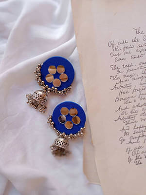 Rainvas Blue and silver earrings image