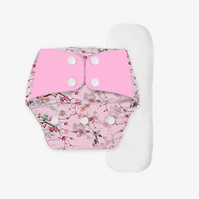 Regular Diaper by Snugkins -Freesize Reusable, Waterproof & Washable Cloth Diapers for day time use- Blooming Dale image