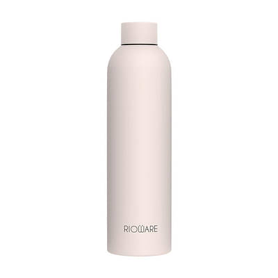 Rioware Insulated Stainless Steel Leak Proof Water Bottle 24 Hours Hot And Cold For School,Office,Gym, Sports, Hiking, Trek, Travel For Men, Women,Girls, Boys And Kids-Rubber Coated 750Ml(Pink) image