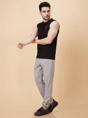 Roar For Good Bamboo Black Gym Vest For Men image