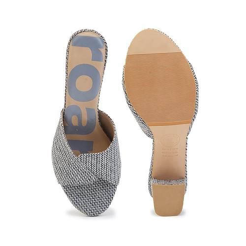 Roar For Good Jute Grey Kitten Heels For Women image