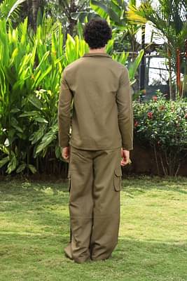 Roar For Good Light Green Hemp Men's Short Kurta image