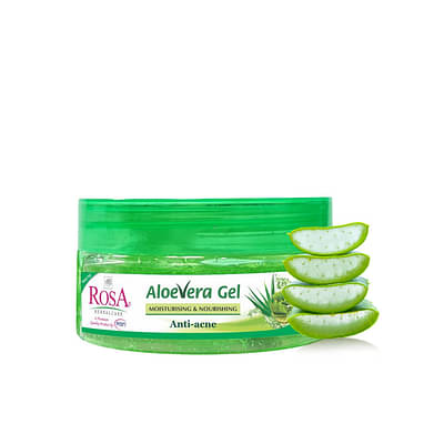 Rosa Aloevera Gel With Anti -Acne I Moisturising & Nourising For All Skin I For Hair ,Face & Skin I Paraben Free I Natural & Herbal Ingredients I Unisex, Pack Of 1-500 Ml image