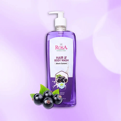 Rosa Black Current,Lemon, Vitamin-E & Mix Fruit For Hair & Body Wash I Cleansing And Revitalizing I Leaves Behind Radiant & Bright Skin I Pack Of 1-500 Ml image