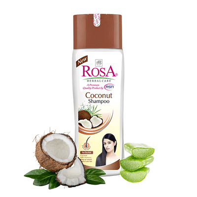 Rosa Coconut Shampoo 1000Ml With Coconut And Aloe Vera For Dry Hair| For Men And Women image