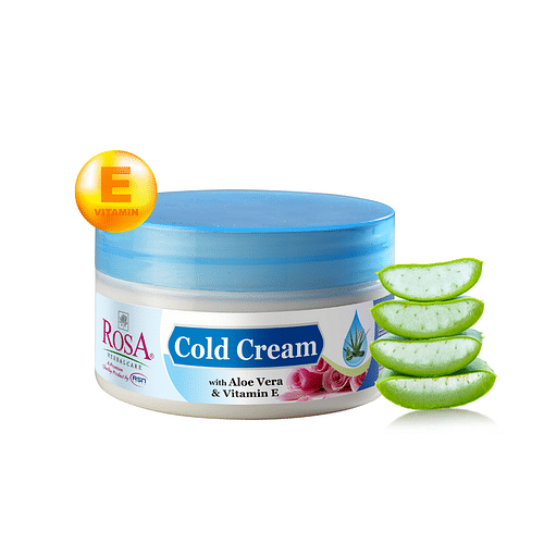 Rosa Cold Cream With Aloe Vera And Vitamin E With Natural Oils | For Skin Softening |Pack Of 2 | Each 200 Ml | For Men And Women image