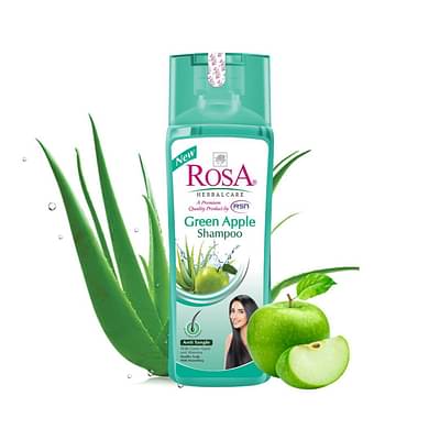 Rosa Green Apple Shampoo With Alovera L Dirt, Nourishes, Control Dandruff From The Scalp & Retaining Its Natural Oils I Pack Of 1-1000 Ml image