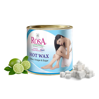 Rosa Hot Wax With Citrus And Vinegar Wax I Clean The Skin With Water To Remove Wax Stains I For Soft And Smooth Skin I Unisex, Pack Of 3-600 G image