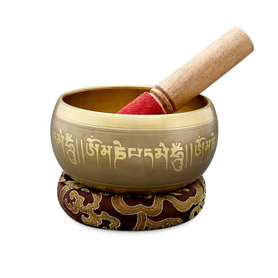 Sarveda Sacred Mantra Bowls | 3.5 Inches | Gold Mantra image
