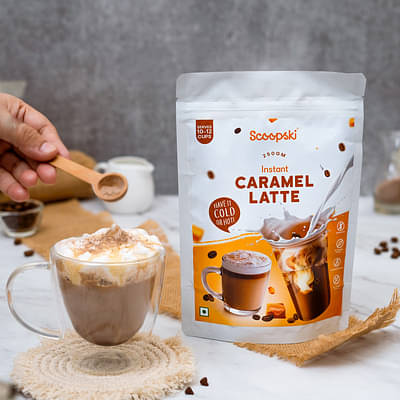 Scoopski Instant Caramel Latte Powder (250Gm) image