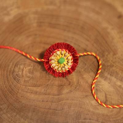 Scrapshala Sneh Plantable Rakhi | Eco-Friendly | Soft On Skin | Grows Into Plant | Roli-Chawal | Handmade In Banaras image