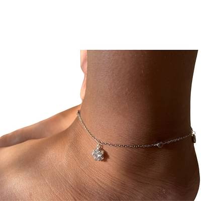 Silversutra Sterling Silver 2 in 1 Anklet Cum Neckalce image