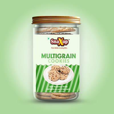 SnaXup Multigrain Cookies Organic & Vegan 100% Natural & Preservatives Free - 250gm image
