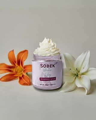 Sobek Natuarls White Lily Whipped Cream Soap & Body Wash 100 G image