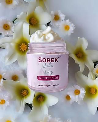 Sobek Naturals White Lily Whipped Cream Soap 100 G image
