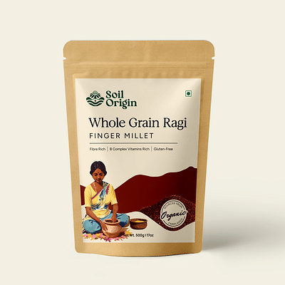 Soil Origin Ragi Whole grain (Finger Millet) 500 gm - Pack Of 2 image