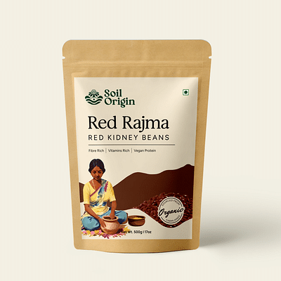 Soil Origin Red Rajma (Kidney Beans) 500 gm - Pack Of 2 image