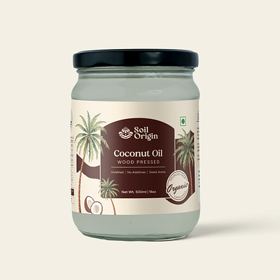 Soil Origin Wood Pressed Coconut Oil - 500 Ml image