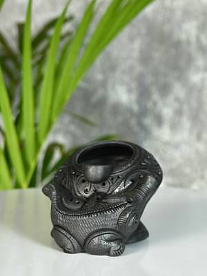 Sowpeace Dual-Fired Terracotta Crocodile Ashtray Sculpture image