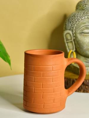 Sowpeace Premium 600Ml Unglazed Large Terracotta Mug image