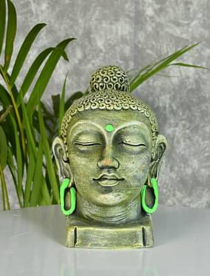 Sowpeace Premium Large Terracotta Meditating Buddha Head Tabletop image