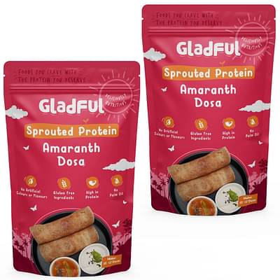 Sprouted Dosa Amaranth Instant Mix - Protein For Families And Kids (Pack 2) - 400 Gms image