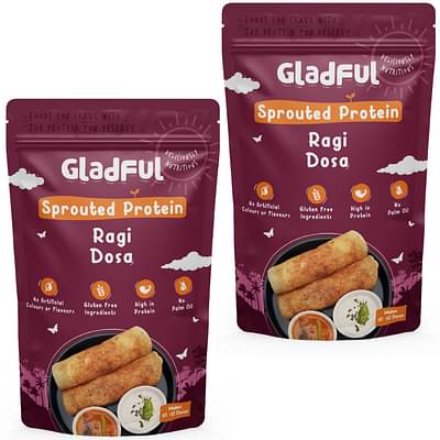 Sprouted Dosa Ragi Instant Mix Protein For Families And Kids (Pack Of 2) - 400 Gms image