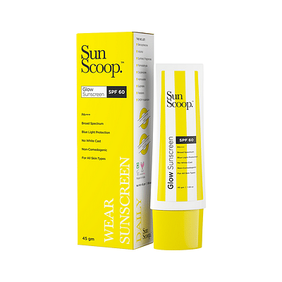 Sunscoop Glow Tinted Sunscreen Cream Spf 60 Pa+++ | No White Cast | Hybrid Sunscreen (45 Gm) image