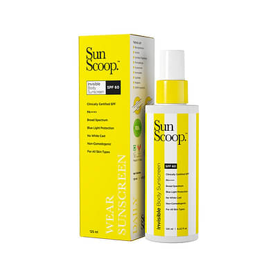 Sunscoop Invisible Body Sunscreen | Spf 60 |  No White Cast | Dewy Finish (125 Ml) image
