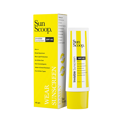 Sunscoop Invisible Sunscreen Cream Spf 40 Pa+++ | No White Cast | Gel Based Sunscreen (45 Gm) image