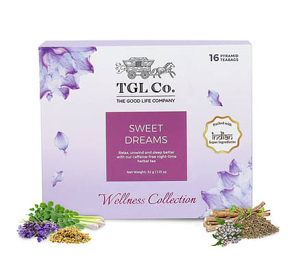 TGL Co. Sweet Dreams Chamomile Tea 16 Tea Bags | Herbal Tea image