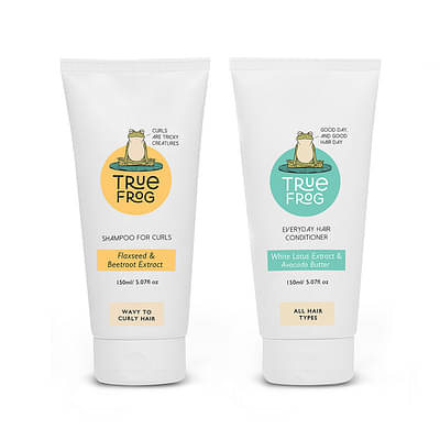 TRue FRoG Shampoo for Curls (150 Ml) and Everyday Hair Conditioner (150 Ml) image