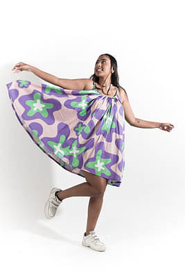 The Flower Power A-Line Women's Dress image