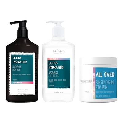 The Love Co Body Wash + Body Lotion With Niacinamide + Body Balm Combo Set Combo Pack Of 3 image