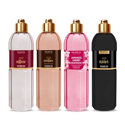 The Love Co Oud Noir + Japanese Cherry Blossom + Oud Ombre + Oud Affair Body Wash 100Ml Each Combo Pack Of 4 image