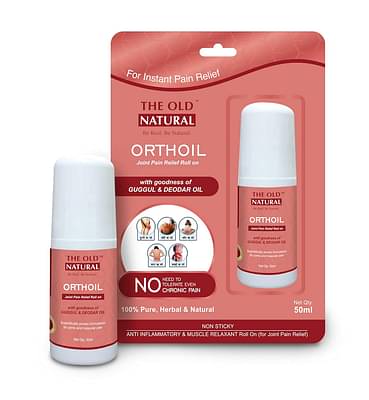 The Old Natural Orthoil Roll On For Joint Pain Relief I 100% Herbal Oil With No Stickiness - 50ml image