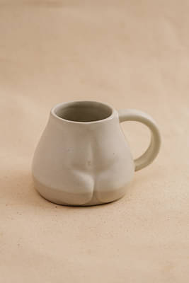 The Orby House Butt Sculpture Mug, White image