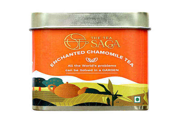 The Tea Saga Enchanted Chamomile Tea| Green Tea That Helps With Sleep & Relaxation, Boosts Stamina Tin 50 Gms image