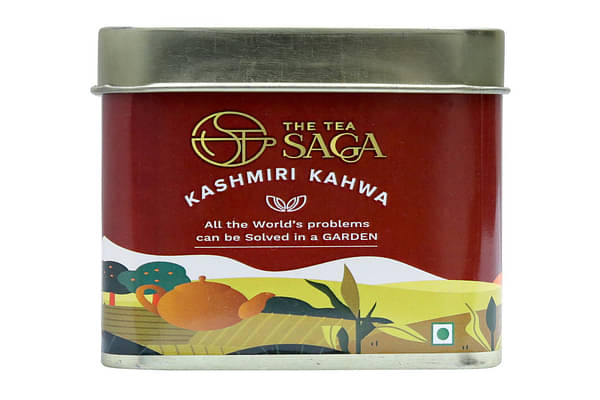 The Tea Saga Kashmiri Kahwa |Green Tea That Works As A Best Remedy For Common Cold Tin 60 Gms image